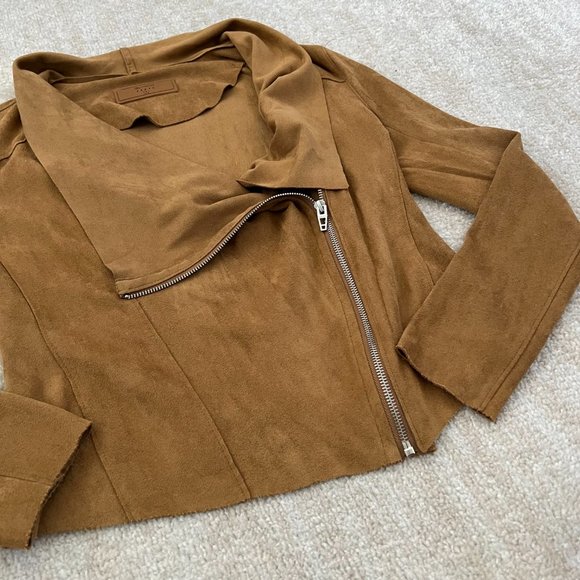 Blank NYC Moto Suede Jacket S Tan - Picture 3 of 8